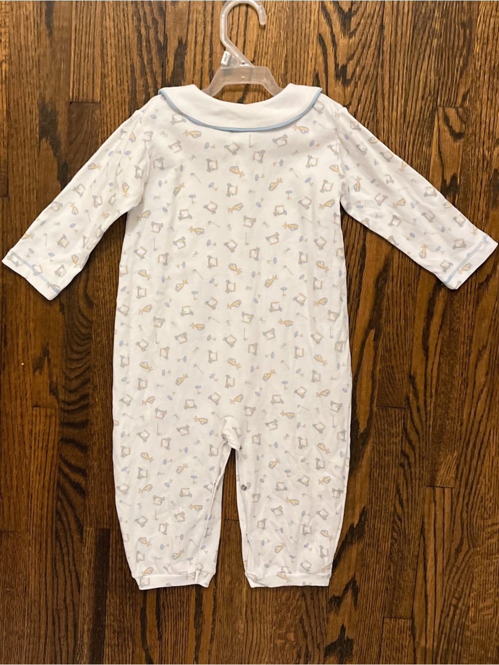 Baby Luigi White & Light Blue Printed Golf One-Piece Playsuit - Picture 2 of 3